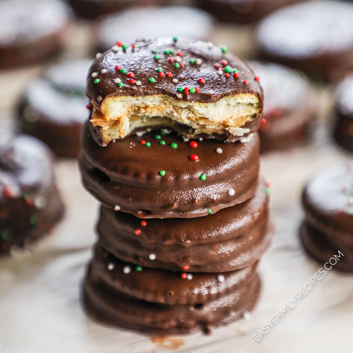 Chocolate Peanut Butter Ritz Cracker Cookies