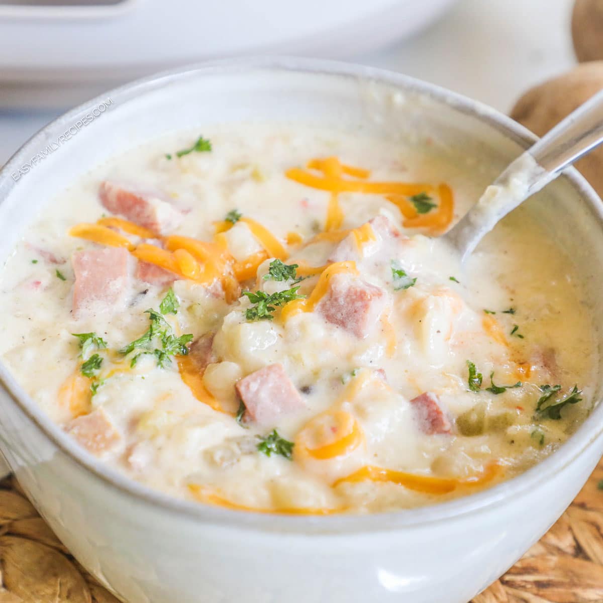 Slow Cooker Ham and Potato Soup